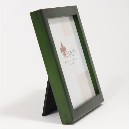 Lawrence Frames Collection Wood Picture Frame Gallery, Green, 5x5...