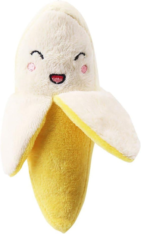 Yellow Pet Plush Toys Puppy Interactive Training Chewing Squeaky Dog Toy for Dogs Cats Puppies,Banana,15 * 6cm?Toys?Dog Squeak Toys...