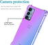 for OnePlus Nord N200 5G Case with Tempered Glass Screen Protector, Cute Clear Gradient Slim Shockproof TPU Back Phone Protective Cover for OnePlu...