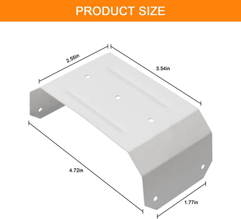 Downspout Adapter Gutter Pipe Clip Hidden Bracket 3x4 White Set of 2...