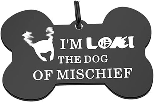 ENSIANTH Funny Dog Collar Tags Dog of Mischief Gift Dog Owner Gift Dog Lover Gift Pet Owner Gift Pet Collar Tags (Dog of Mischief)...