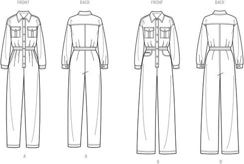 Simplicity Misses' Long Sleeve Jumpsuits Sewing Pattern Kit by Mimi G Style, Design Code S9822, Sizes 8-10-12-14-16, Multicolor...