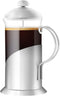 OVENTE French Press Coffee Maker 12 Ounce, 4 Level Stainless Steel Filter System & Heat Resistant Borosilicate Glass, Scoop included, Silver FSL12...