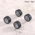 Sliver Wheels Rims Tires Set Alloy 1:64 Wheels,Scale Alloy Wheels Rubber Tires,Model Alloy and Accessories Tires Wheel Rubber...