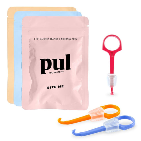 PUL 2 in 1 Chewies & Clear Aligner Removal Tool Combo by The Pultool | Compatible with Invisalign Removable Braces & Trays, Aligners, Retainers, &...