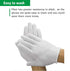 12 Pairs White Cotton Gloves 7.5" Medium Size,CST, film, coins, CD/DVD, Handling Gloves...