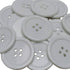 Chenkou Craft Mix Color Plastic Resin Circle Big Button 4 Holes DIY Craft Sewing (White, 1 1/4"(30mm))...