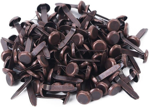 100 Pcs Copper Multicolor Mini Brad Fasteners Round Paper Fasteners Brads for Paper Craft DIY Stamping Scrapbooking...