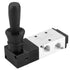 Pneumatic Manual Control Valve 5 Port 3 Position Hand Lever Valve 0~0.8Mpa Pneumatic Air Hand Lever Operated Valve Solenoid Valve, (Inlet PT1/4) (...