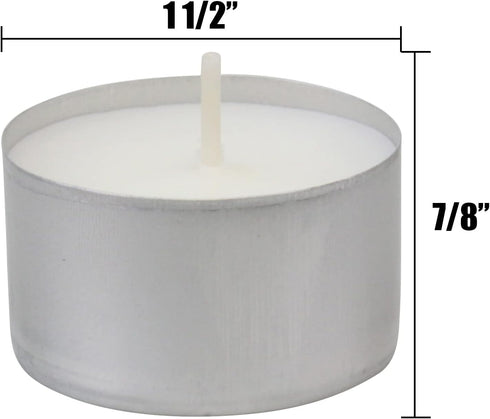 Stonebriar Bulk 50 Pack Unscented Smokeless Long Tea Light Candles with 8 Hour Extended Burn Time, White, 50 Count...