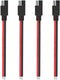 4Pcs SAE Connector 14AWG-12in 2-Pin SAE Single Plug Quick Disconnect SAE Power Extension Cord Suitable for Connecting and transmitting Solar Batte...