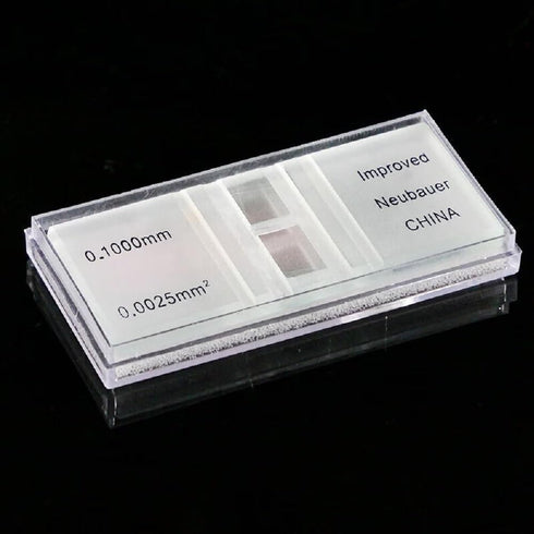Improved Neubauer Hemocytometer Blood Cell Count Plate Glass Microscope Slide Coverslip Counting Chambers...