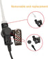 Acoustic Tube Earpiece with Boom Mic Walkie Talkie Headset for U94 Tactical PTT Adapter...