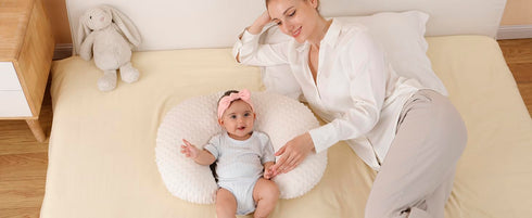 Nursing Pillow Cover Breastfeeding Pillow Cases Plush Dot Slipcover Pillow Sham (Beige)...