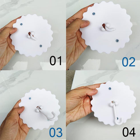 Ceiling Mosquito Net Hooks - Super Glue Dome & Bed Canopy Hooks for Home, Easy to Install (2set)...