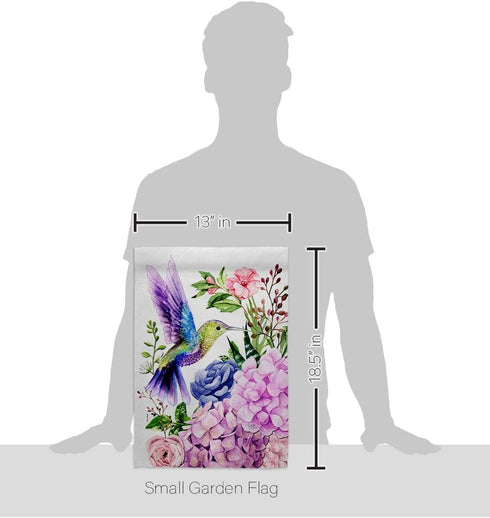 Breeze Decor Purple Hummingbird Garden Flag Friends Birds Flamingo Cardinal Peacock Springtime Natural Wildlife House Decoration Banner Small Yard...