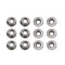 M10x1.5mm DIN6923 Serrated Flange Nuts 12 Pack 304 Stainless Steel Hex Lock Nuts Full Thread for Industrial Construction Fasteners...