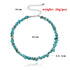 Boho Turquoise Bead Choker Necklace Short Irregular Turquoise Necklace Blue Gemstone Beaded Necklace Natural Stone Necklace Chain Jewelry for Wome...