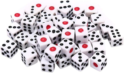 100Pcs 8mm Acrylic Dice White Black Gaming Dice Standard Six Sided Decider Board Game Dice Dice Set Dice Set D&d Polyhedral Dice Set Metal Dice Se...