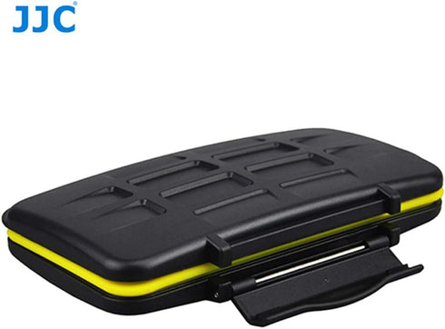 JJC MC-SD12 Water-Resistant Holder Storage Memory Card Case for 12 SD Cards (Black)...