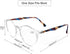 DOOViC Italy Design Fashion Reading Glasses for Women Men Stylish Clear Frames Readers with Case +1.50 Strength...