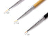 WOKOTO 3 Pcs Set Nail Art Brush Liner Pens With Metal Handle Nail Details Brushes Set With 3 Different Size Lines Drawing Brushes For Girls And Wo...