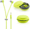 GEARONIC TM Cute 3.5mm in Ear Earphones Earbuds Headset with Macaroon Ear Buds Organizer Box Case compatible with smart phones PC MP3 (Green)...