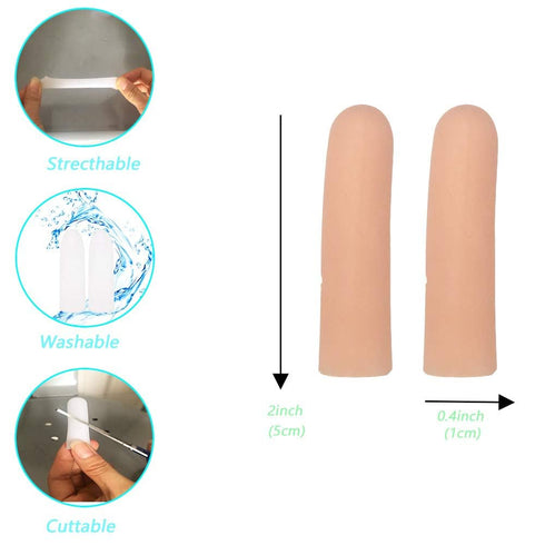 Gel Finger Protectors Finger Caps Silicone Fingertips Protection - Finger Cots Great for Trigger Finger, Finger Arthritis, Finger Cracking and Oth...