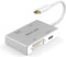 USB C to HDMI DVI VGA USB 3.0 Adapter,USB 3.1 Type-C 4in1 Hub to HDMI DVI 4K VGA USB Adaptor Converter (Thunderbolt 3 Compatible), USB-C Adapter f...