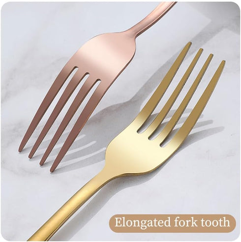 Gold Silverware Set - Portable Stainless Steel Utensils Set with Case Reusable Flatware Set For Camping Travel 7Pcs Include Chopsticks Knife Fork ...