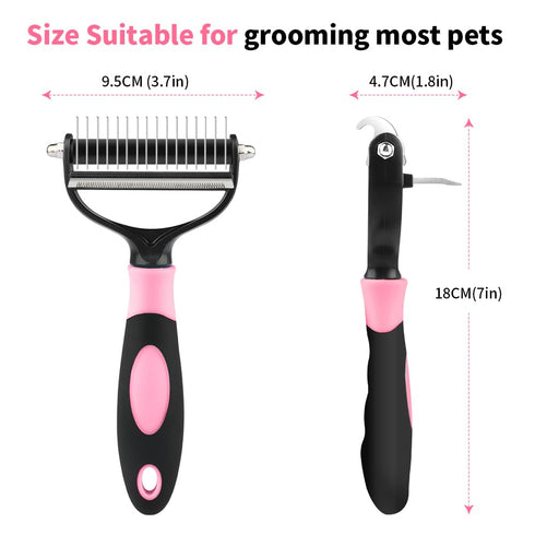 Dog Grooming Brush for shedding with 2 in 1 Professional Deshedding Tools and UNDERCOAT Rake for Long and Short Haired Dogs with Double Coat with ...