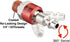 Industrial-Grade 1/4" Swivel Air Plug, 6-Pack 360° Swivel Steel Red Electrophoresis Plug, 1/4-Inch NPT Male Pre-Coated 18-Threads, Air Hose Fittin...