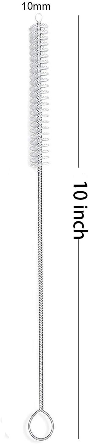 Long Straw Brush, Nylon Pipe Tube Cleaner 10-ihch X 2/5-inch Set of 10...