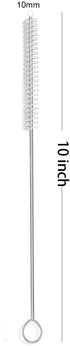 Long Straw Brush, Nylon Pipe Tube Cleaner 10-ihch X 2/5-inch Set of 10...