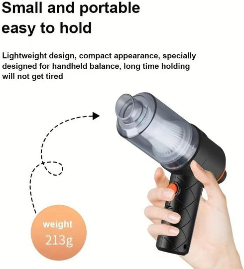 Handheld Vacuum Cleaner Cordless - Mini Car Vacuum Cleaner Rechargeable for Car, Home, Office, Pet Hair Travel Cleaning (Black)...