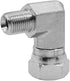 (2-PACK) 1501-02-04 Hydraulic Hose Adapter Fitting 1/8" Male (1/8"-27NPTF) × 1/4" Female (1/4"-18NPSM) Swivel 90° Elbow SAE Pipe Joints Tube Conne...