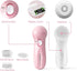 TOUCHBeauty Facial Cleansing Brush Set with Case & 3 Spin Brush Heads for Beginner/Teenagers, Battery Powered, Mini Travel Size Pink...