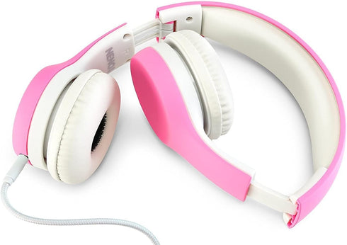 Children Kids Children's Volume Limited Headphones for Kids Foldable (Pink)...
