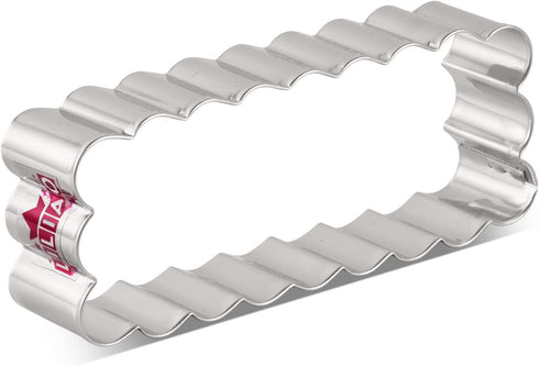 LILIAO Scalloped Edge Rectangle Cookie Cutter, 4.7 x 1.9 inch, Stainless Steel...