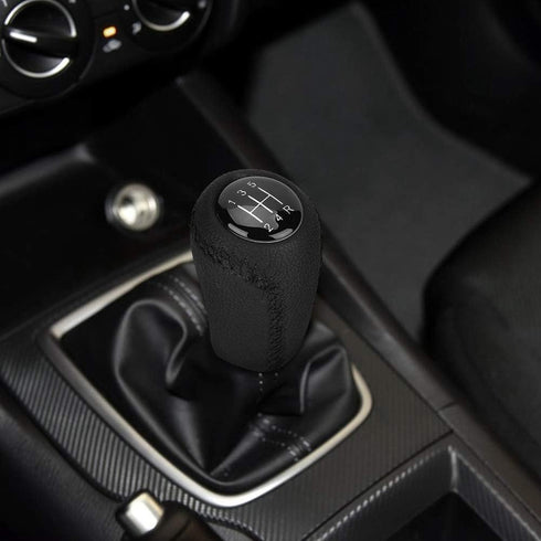 Estink Gear Shift Knob, Car Gear Shifter Head Leather Anti-Slip Lever Shift for 3 BK BL 5 CR CW 6 II GH CX-7 ER NC III MX-5 2005-2011(5 Speed)...