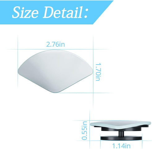Car Blind Spot Mirror, 2PCS HD Convex Glass Angle Adjustable for Side Rearview Mirrors, Fan Shaped Frameless Rotatable Wide Angle Blind Spot Mirro...