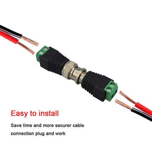 FULARR 20Pcs Professional Connector Kit, 10 Pairs BNC Male & Female Socket Screw Terminal Block Adapter, BNC Video Balun Connector for Coax Cat5 C...