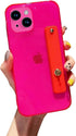 siduater Strap Holder Case for 6.7" iPhone 14 Plus with Kickstand, Slim Translucent PC Back Cover + Soft TPU Bumper with Adjustable Finger Grip Lo...