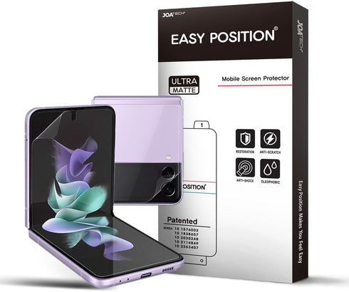 (3Sets Galaxy Z Flip 3 5G Matte Anti Glare Screen Protector Film, 3pcs Inner +3pcs Outer + 3pcs Hinge, Perfect Touch, BubbleFree, Easy Installatio...