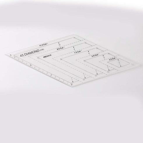 4Pcs Quilting Ruler, with 60 Degree Triangle and Diamond, 45 Degree Diamond, Hexagon Shape Templates, Transparent Patchwork Sewing Cutting Craft R...
