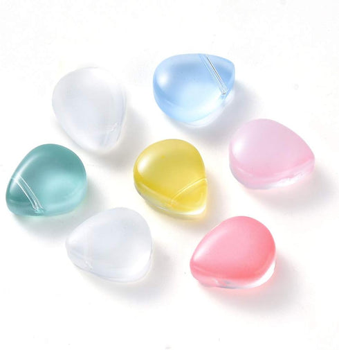 UR URLIFEHALL 100 Pcs Mixed Color Teardrop Glass Beads Top Drilled Beads Waterdrop Beads Charms for DIY Bracelet Necklace Jewelry Making...