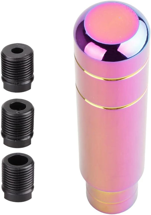 Aluminum Alloy Heavy Weighted Shifter Knob, 5" Auto Gear Shift Knob, Car Gear Lever Stick Shifter Handle,with 3 Threaded Adapters M8 M10 M12,Fit M...