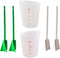 Silicone Resin Measuring Cups Tool Kit, 2PCS 250ml Measuring Cups for Epoxy Resin, 4pcs Resin Mixer Paddles Stir Sticks,Mixing Tools for Resin,Mol...