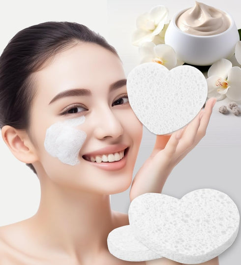 50-Count Compressed Facial Sponges for Estheticians- 100% Natural Cellulose Face Sponge Spa Sponges for Face Cleansing, Massage, Pore Exfoliating,...