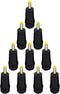 10Pcs Yellow Tip 4.0x1.7 mm Male Plug to 5.5x2.5mm Female Jack DC Power Connector Black...